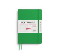 LEUCHTTURM1917 372522 Agenda e taccuino settimanale, Dotted Medium (A5) 2026, 12 mesi, Spring Leaf, tedesco