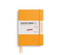 LEUCHTTURM1917 372558 Agenda settimanale Medium (A5) 2026, 12 mesi, copertina morbida, Rising Sun, Tedesco