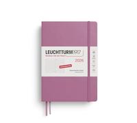 LEUCHTTURM1917 372600 - Agenda giornaliera Dotted Medium (A5) 2026, 12 mesi, Dusty Rose, tedesco