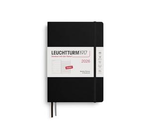 LEUCHTTURM1917 372650 agenda e quaderno settimanale Medio (A5) 2026, Nero, Inglese