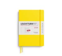 LEUCHTTURM1917 372655 agenda e quaderno settimanale Medio (A5) 2026, Limone, Inglese