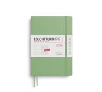 LEUCHTTURM1917 372656 agenda e quaderno settimanale Medio (A5) 2026, salvia, Inglese
