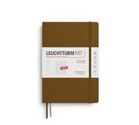 LEUCHTTURM1917 372662 agenda e quaderno settimanale Medio (A5) 2026, Spice Brown, Inglese