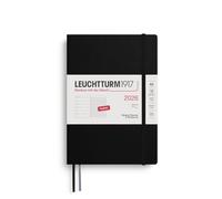 LEUCHTTURM1917 372671 agenda e quaderno settimanale Medio (A5) 2026, Copertina morbida, Nero, Inglese