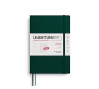 LEUCHTTURM1917 372679 agenda e quaderno settimanale Medio (A5) 2026, Copertina morbida, Forest Green, Inglese