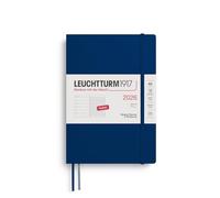 LEUCHTTURM1917 372682 agenda e quaderno settimanale Medio (A5) 2026, Copertina morbida, Marina, Inglese