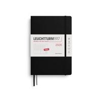 LEUCHTTURM1917 372759 Agenda settimanale 2026, nero, inglese