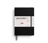 LEUCHTTURM1917 372780 Agenda giornaliera Dotted Medium (A5) 2026, Nero, Inglese