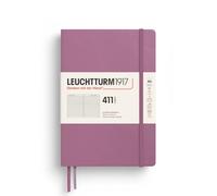LEUCHTTURM1917 372923 Taccuino 411 Medium A5, Copertina rigida, 411 pagine numerate, Dusty Rose, Righe - Più pensieri, più idee, più ricordi, più pagine