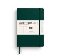 LEUCHTTURM1917 372927 Taccuino 411 Medium A5, Copertina rigida, 411 pagine numerate, Forest Green, Bianco - Più pensieri, più idee, più ricordi, più pagine