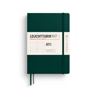 LEUCHTTURM1917 372928 Taccuino 411 Medium A5, Copertina rigida, 411 pagine numerate, Forest Green, Puntini - Più pensieri, più idee, più ricordi, più pagine
