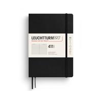 LEUCHTTURM1917 372932 Taccuino 411 Medium A5, Copertina rigida, 411 pagine numerate, Schwarz, Righe - Più pensieri, più idee, più ricordi, più pagine