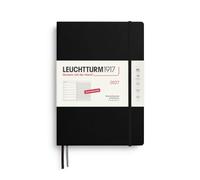 LEUCHTTURM1917 Agenda settimanale 2027 Composition (B5) con taccuino, agenda tedesca, nero, gennaio dicembre 2027, panoramica settimanale a sinistra + pagina per appunti a destra