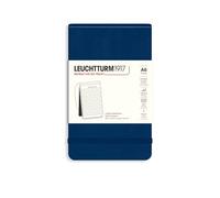 LEUCHTTURM1917 Blocco note Pocket A6, Copertina rigida, 184 pagine numerate | tutte le pagine perforate, a righe, indice, elastico, etichette per il dorso