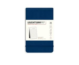 LEUCHTTURM1917 Blocco note Pocket A6, Copertina rigida, 184 pagine numerate | tutte le pagine perforate, a righe, indice, elastico, etichette per il dorso