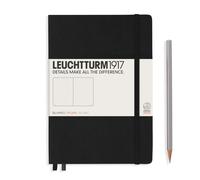 LEUCHTTURM1917 - Medium A5 Plain Hardcover Notebook (Black) - 251 Numb