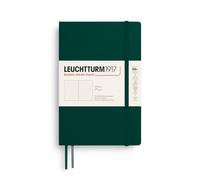 LEUCHTTURM1917 Taccuino B6+ Copertina morbida, puntinato, Forest Green | 123 pagine numerate, indice, cucito a filo, 180g