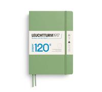 LEUCHTTURM1917 Taccuino Copertina rigida Medium A5, Sage, puntinato | carta da 120 g/m², 203 pagine numerate, cucito a filo, senza acidi, indice, 2 segnapagina