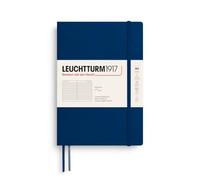 LEUCHTTURM1917 Taccuino Medium A5 Copertina morbida Blue Mare A righe | 123 pagine numerate, indice, 2 segnapagina, tasca a soffietto, elastico, cucito a filo