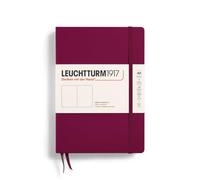 LEUCHTTURM1917 Taccuino Medium A5 Copertina rigida, Liscio, Port Red | 251 pagine numerate, per Bullet Journal, cucito a filo, 2 segnapagina, senza acidi