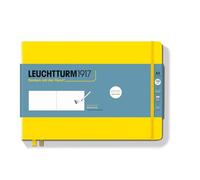 LEUCHTTURM1917 Taccuino per schizzi Landscape A5 Querformat, Lemon | 112 pagine di cartoncino da disegno da 150 g/m², liscio, cucito a filo, tasca a soffietto, segnapagina, elastico di chiusura