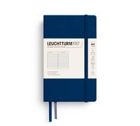 LEUCHTTURM1917 Taccuino Pocket A6 Copertina rigida, Blue Mare, A righe | 187 pagine numerate, indice, 2 segnapagina, tasca a soffietto, cucito a filo