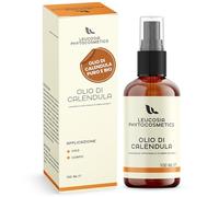 Leucosia Olio di Calendula Puro Biologico 100 ml, Lenitivo Naturale per Pelli Sensibili, Secche o Irritate, per Corpo, Viso, Massaggi e Neonati, Oleolito di Calendula Naturale Vegan Eco-Friendly