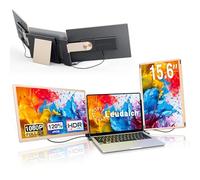 Leudaich Estensore portatile per schermo da 15,6 pollici, 1080p, fai da te, con rotazione a 360°, plug & play staccabile, triplo monitor portatile, compatibile con Mac, Wins, Android, Dex