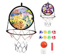 Leuke Activiteit Vo0r De - Anello da basket 2 in 1 per bambini, per interni En Buiten, Basketbal En Dartbordcombo | Set per bambini Met Backboard | Verjaardagsfeestgunst Voor Jongens, Meisjes Peuters