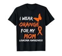 Leukemia Cancer Ribbon I Wear Orange for My Mom Maglietta