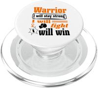 Leukemia Cancer Warrior I Will Stay Strong I Will Fight PopSockets PopGrip per MagSafe