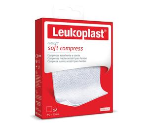 Leukoplast Cutisoft - Soft Compress Compressa in TNT 7,5 x 7,5 cm, 12 compresse