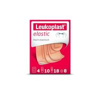 Leukoplast® Elastici, cerotti altamente elastici, 18 pezzi, 19 x 72 mm; 10 pezzi, 28 x 72 mm, 8 pezzi, Ø 22 mm, 4 pezzi 50 x 72 mm
