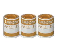 Leukopor® Cerotto su rocchetto 5 cm x 5 m 3x1 pz Cerotto