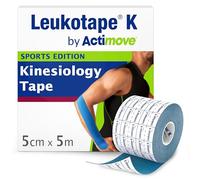 BENDA ADESIVA ACTIMOVE LEUKOT K TAPING FISIOTERAPICO LARGHEZZA 5 CM LUNGHEZZA 5 M COLORE BLU IN ROTOLO