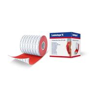 Leukotape K Kinesiology Tape per supporto muscolare e sollievo dal dolore, 7,5 cm x 5 m, rosso, 1 rotolo