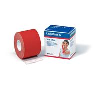 Leukotape K Taping Benda Adesiva 5x500cm Rosso 1 Rotolo
