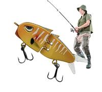 Leurres de nage Pour la pêche du bar - Mini swimbait | Swimbaits articulés multi segmenti Ultra-réalistes, à Form, Pour la perchaude, le brochet, le crapet e eau douce et salée