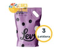 Lev Lettiera Sabbia in Gel di Silice 5 lt alla Lavanda Super Assorbente x Gatti