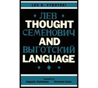 Lev S Vygotski Thought and Language (Tascabile)