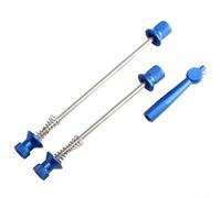 Leva a sgancio rapido per mozzo della bicicletta, con meccanismo antifurto e blocco forcella per vari tipi di bici (blu)