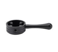 Leva a vapore di ricambio per macchina da caffè, manopola a vapore in acciaio inox esterno con design ergonomico per un controllo preciso della schiumatura, compatibile con le macc (Nera)