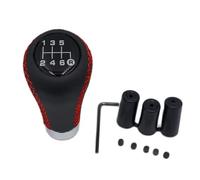 Leva Cambio Auto Pomello Del Cambio Universale Per Auto, Leva Del Cambio Manuale A 5/6 Velocità, Con Cuciture Nere E Rosse, In PU.