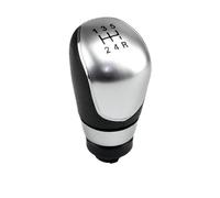 leva cambio pomello Compatibile con Ford per Focus 2 MK2 FL per C-MAX 2006-2011 5/6 velocità pomello del cambio auto leva testa soffietto PU copertura(5 Speed-Silvery-B)