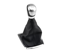leva cambio pomello Compatibile con Ford per Focus 2 MK2 FL per C-MAX 2006-2011 5/6 velocità pomello del cambio auto leva testa soffietto PU copertura(6 Speed-Silvery-A)