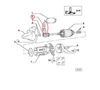 LEVA COMANDO INNESTO PER MOTORINO AVVIAMENTO FIAT DUCATO ORIGINALE 9926104