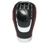 Leva Del Cambio 5/6 Velocità Pomello Cambio Universale Pelle PU Per Auto Pomello Cambio Manuale Coperchio Cappuccio Sostituibile Pomello Leva(Rosso)