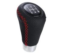 leva del cambio 5 Per la velocità per manopola della testa del cambio in per vera pelle per Punto rosso Pomello per auto manuale universale per accessori interni per