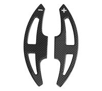 Leva del cambio al volante in fibra di carbonio nera lucida di ricambio E46 E90 E92 E93 M3 08-13 Ideale per una reazione rapida, una presa comoda e stile durante i cambi di (Modello semplice)