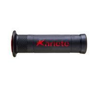 Manopole Ariete Road Grips Forate Nero Rosso Universale Stradali Moto Scooter